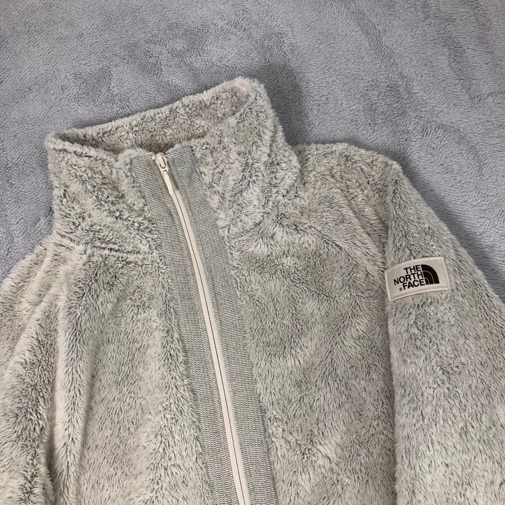 The North Face Osito Jacket Women's Size XL Gray Fleece Full Zip Hybrid Coat